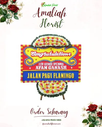 Bunga Papan Congratulation di Kebun Dahri